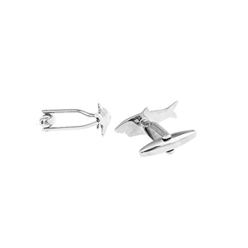 Vcufflinks Silver Shark Great White Beach Lifeguard Cufflinks Wedding Groom Cuff Links - Image 3