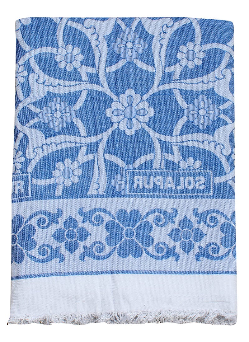 Mandhania Cotton Soft Light Weight Single Bed Solapur Chaddar , Yellow - Image 1