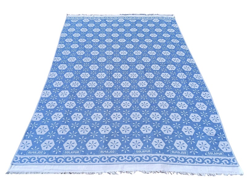 Mandhania Cotton Soft Light Weight Single Bed Solapur Chaddar , Yellow - Image 4