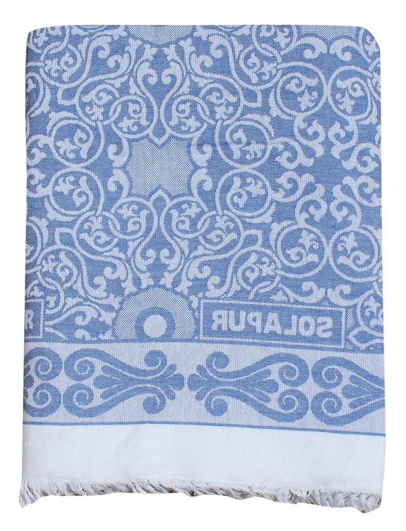 Mandhania Cotton Soft Light Weight Single Bed Solapur Chaddar , Yellow - Image 3
