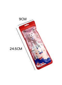 Childrens Chopsticks Learning Chopsticks Training Chopsticks Tableware Set 304 Stainless Steel Spoon Fork Baby Cartoon Correction Chopsticks Maternal and InfantPink bear learning chopsticks (cartoon bag) Pink bear learning chopsticks (cartoon bag)