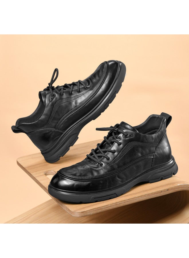 Septwolves Autumn New Business Boots For Men, Exquisite Hand-carved Texture, Slip-on Commuter Urban Business Casual Men's Shoes - Image 2