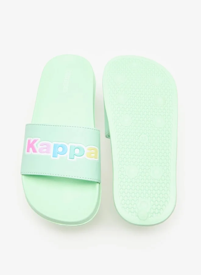 كابا Girls' Logo Detail Slip-On Slide Slippers