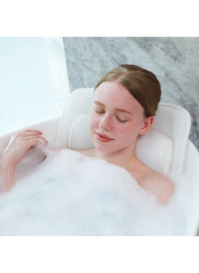 AEROiVi - Full Body Bath Pillow With Lumbar Pillow Bathtub Cushion With 14 Suction Cups 3D Air Mesh Fit Any Tub Luxury Bathroom Accessories - Image 1
