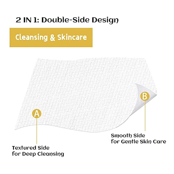 Charmyth Disposable Face Towels XL 100 Count - Extra Thick Soft Makeup Remover Wipes for Sensitive Skin Degradable Facial Cleansing Towels - Image 4