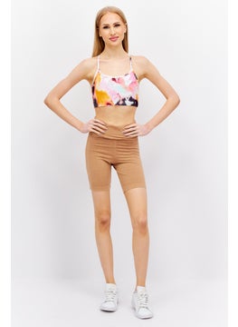 Reebok Women Sportswear Fit Training Legging Shorts, Tan  - Image 4