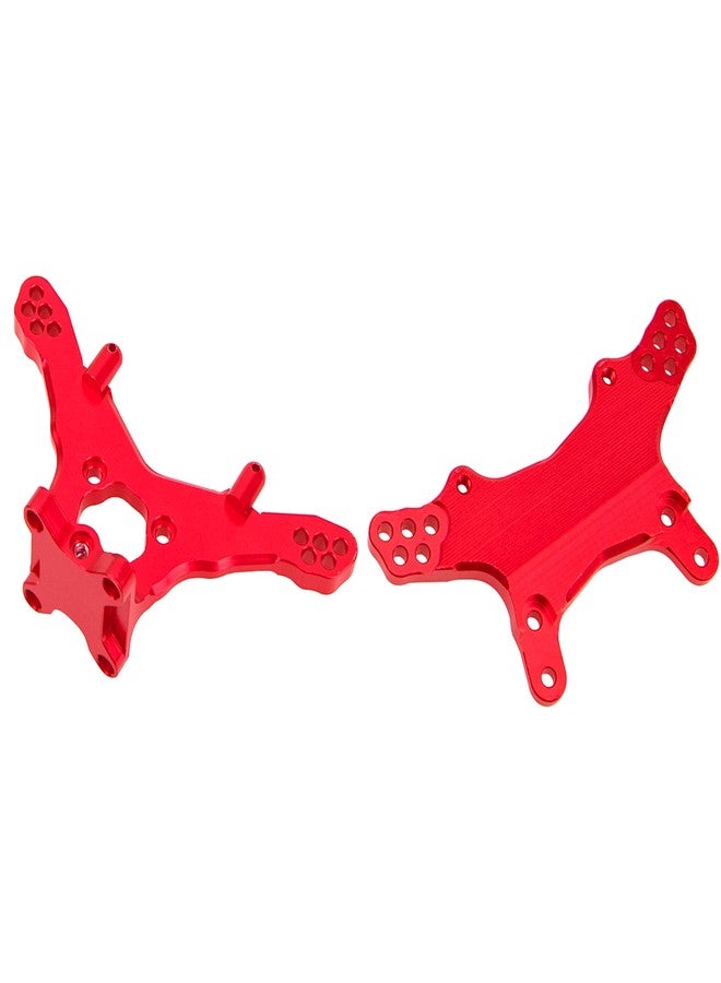 Vgoohobby Metal Front & Rear Shock Tower RC Shocks Damper Mount Set Compatible with Losi 1/18 Mini-T 2.0 2WD Stadium RC Truck Hop-Up Parts (Red) - Image 2