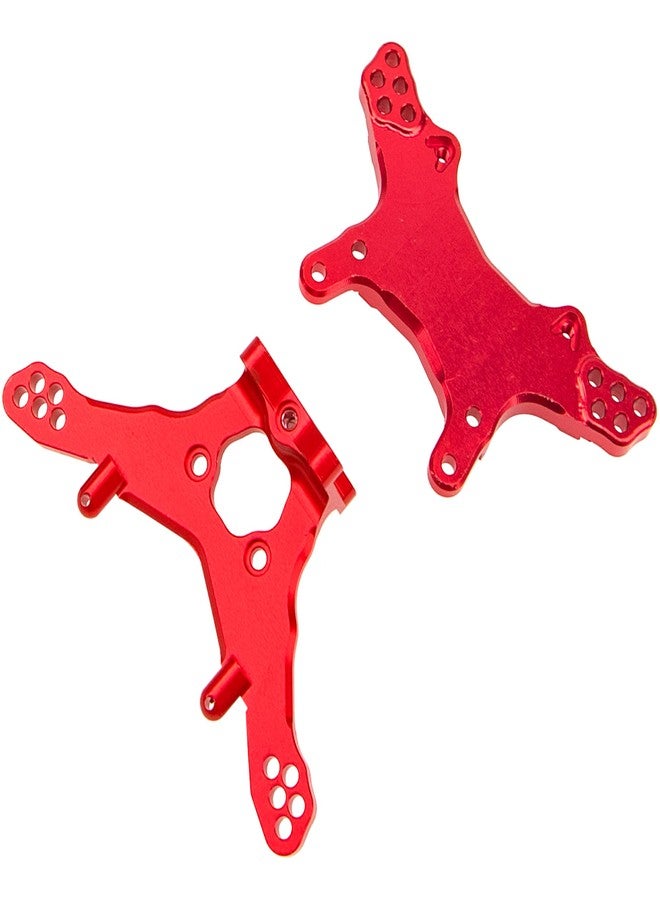Vgoohobby Metal Front & Rear Shock Tower RC Shocks Damper Mount Set Compatible with Losi 1/18 Mini-T 2.0 2WD Stadium RC Truck Hop-Up Parts (Red) - Image 4