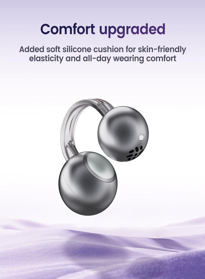 mojawa StarClip Open-Ear Wireless Bluetooth Headphones, Clip-On Earbuds with Soft Silicone Pads, 4D Panoramic Sound, Enhanced Comfort & Secure Fit, IP54 Water-Resistant Ear Grips for Workout, Black - Image 2