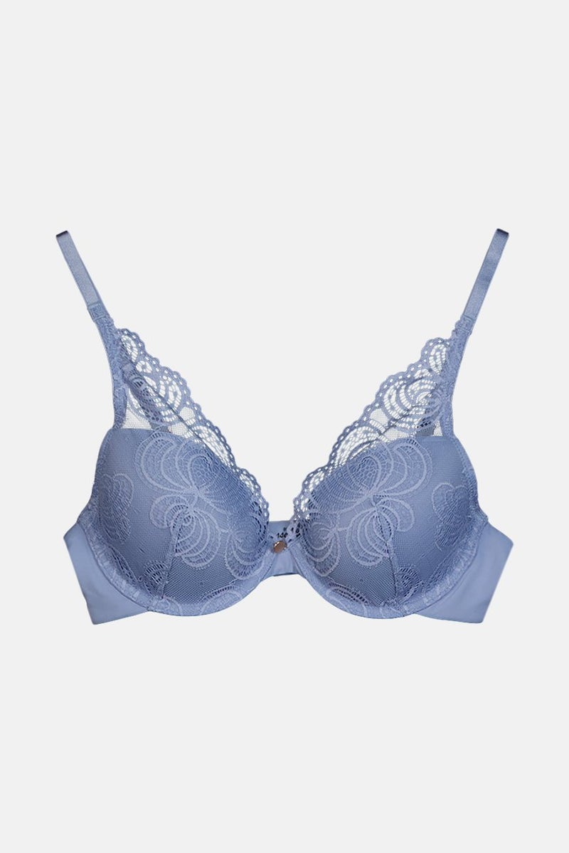 Tchibo Women Underwire Padded Bra, Light Blue - Image 1