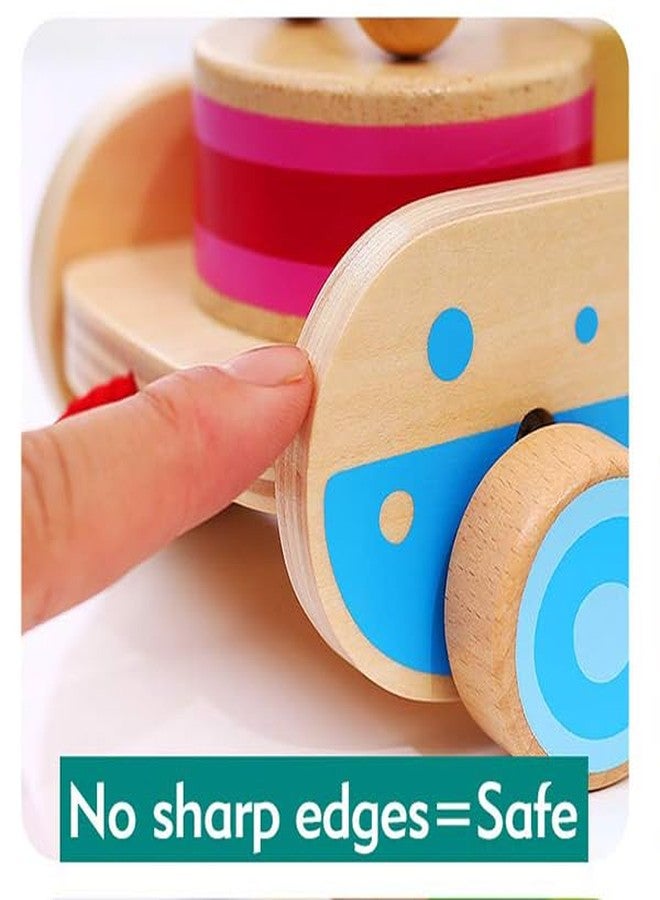 Boby Baby Gift Wooden Toddler Pull Toy, Crocodile Drum Tapping Children's Toy, Baby dragging and Learning to Walk, Rope Traction Rope Crawling for Toddlers Ages 1+ - Image 5