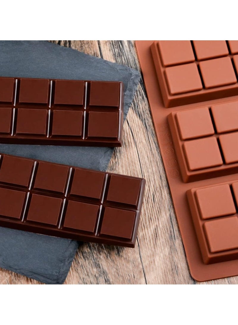 RTYY قوالب الشوكولاتة، قوالب حلوى الشوكولاتة المستطيلة، قوالب الخبز المصنوعة من السيليكون، قوالب الشمع الذائب، عبوة من قطعتين - Image 5