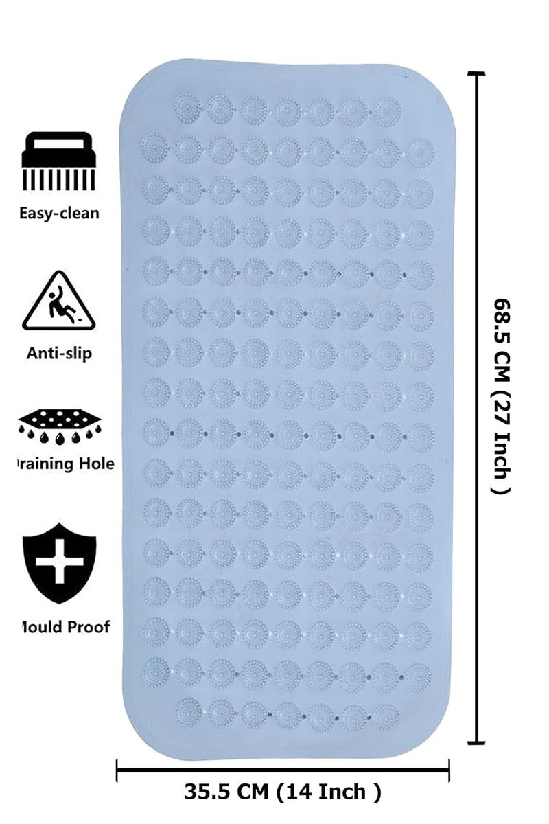 JAGDIV Nonslip Soft Rubber Bath Mat for Bathtub and Shower Anti Slip Bacterial Anti Bacterial Machine Washable - Image 2