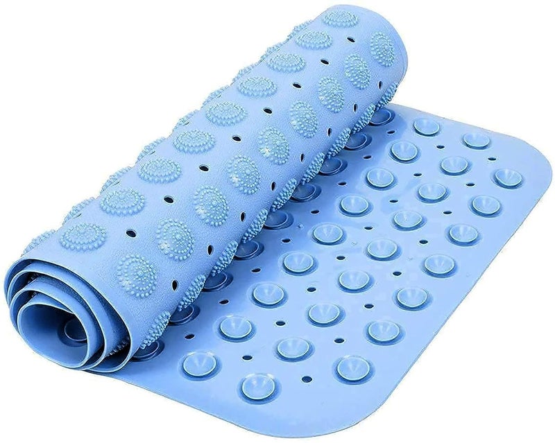 JAGDIV Nonslip Soft Rubber Bath Mat for Bathtub and Shower Anti Slip Bacterial Anti Bacterial Machine Washable - Image 1