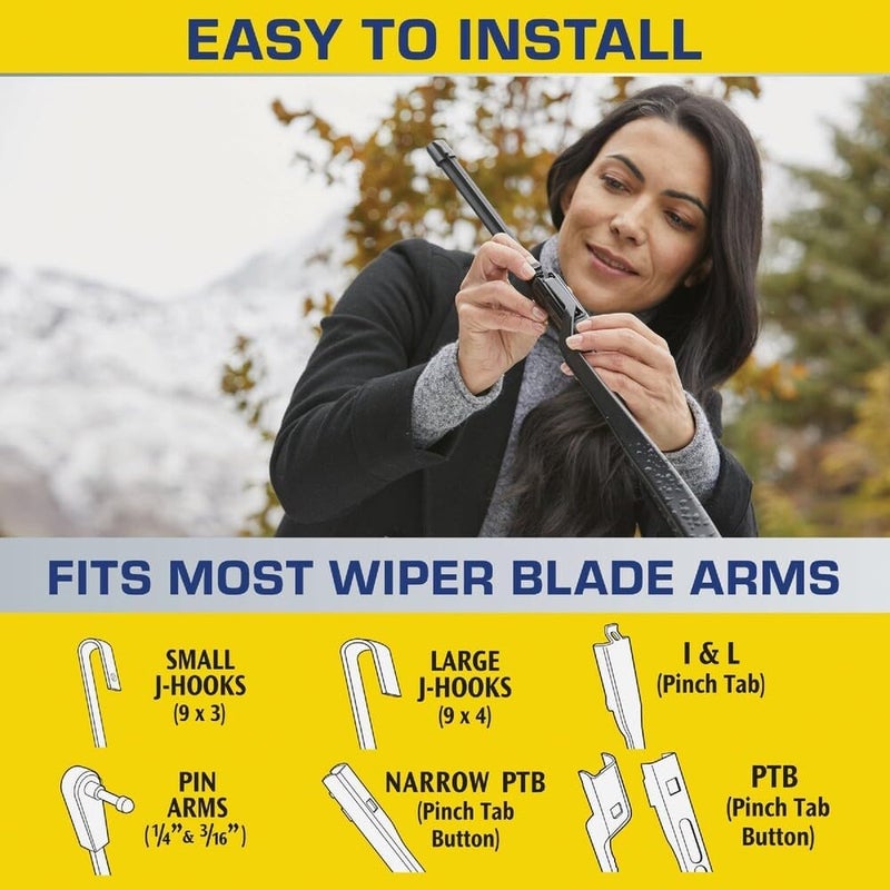 Rain-X Latitude 2-In-1 Water Repellent Wiper Blades, 16 Inch - Image 3