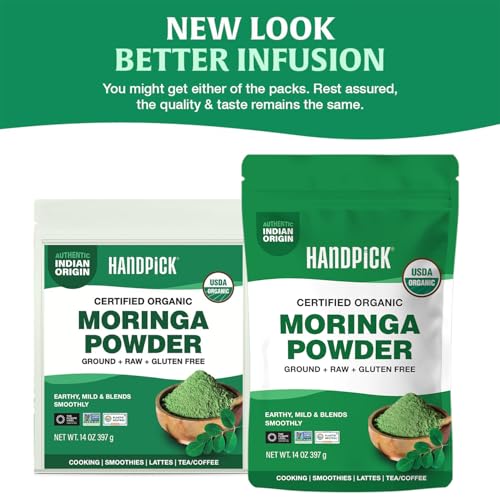 HANDPICK USDA Organic Moringa Powder 397g14oz Pure Moringa Oleifera Leaf Powder  Authentic Indian Origin  Gluten Free NonGMO  Perfect for Smoothies Drinks Tea  Recipes - Image 5