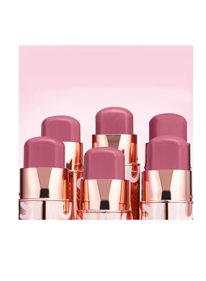 Excefore Cream Blush Stick, Long Wearing Waterproof Blush Face Stick, Matte Finish (Pink) - Image 5