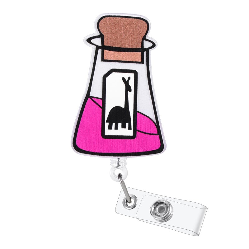 BVIIE Funny Llama Potion Badge Reel, Work Badge Holder Retractable Clip, Kuzcoo's Poison Nurse Badge Reel, RN LPN CNA MA Nurse Badge Accessories, Nursing Student Badge Reel, Cute Badge Reels, Badge Buddy - Image 1