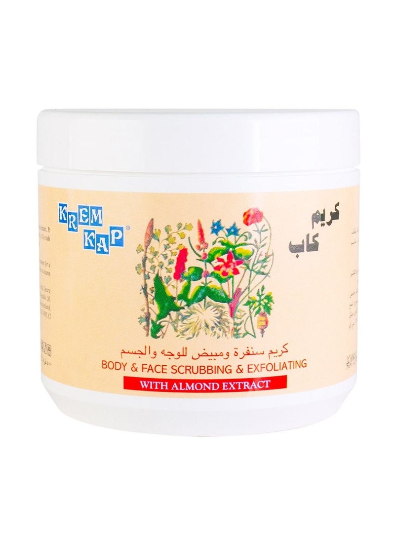 KREM KAP Body & Face Scrubbing & Exfoliating, With Almond Extracts, For All Skin Types, Remove Dead Skin, Increase Skin Smoothness, 500 ml - Image 1