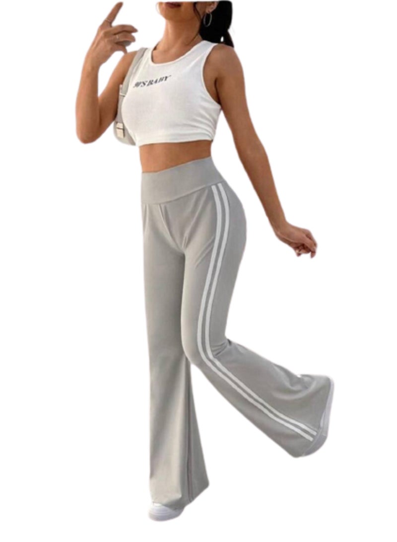 ROMBA SPORT Romba Women's Soft Touch Charleston High Waisted Side Stripe Pants  - Image 1