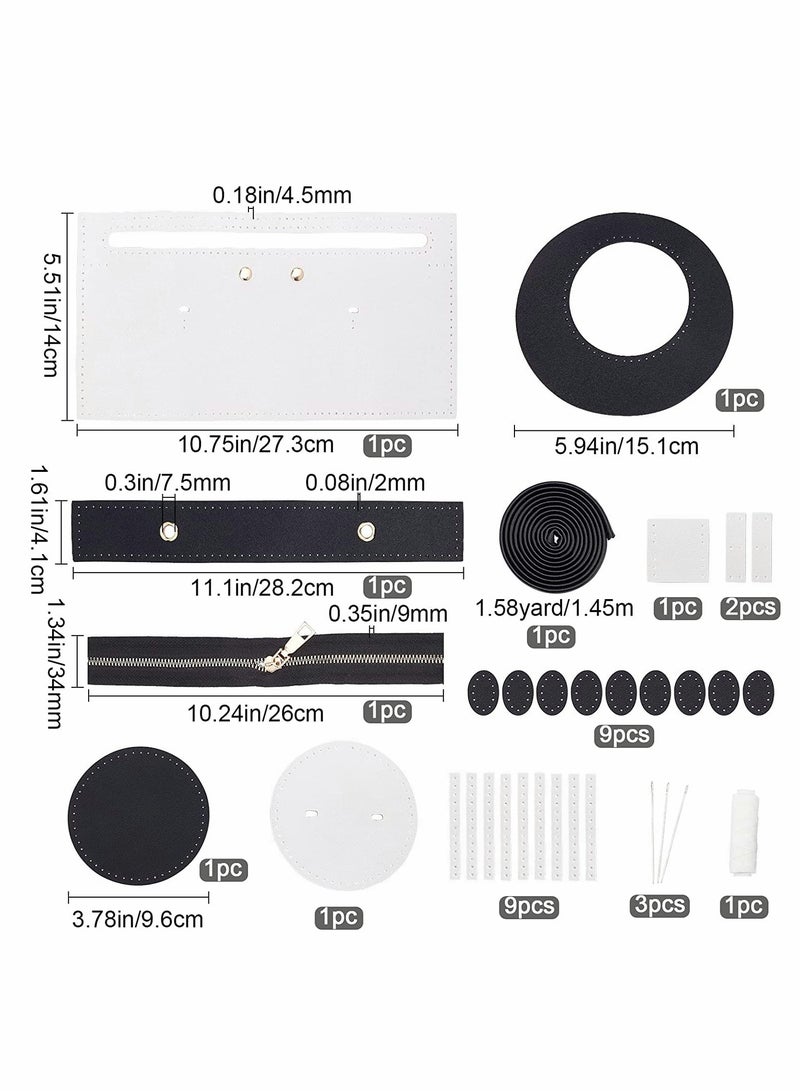 Excefore PU Leather Bag DIY Making Kits, Mr. Hat - Tote Pencil Case, Zipper Storage  - Image 2