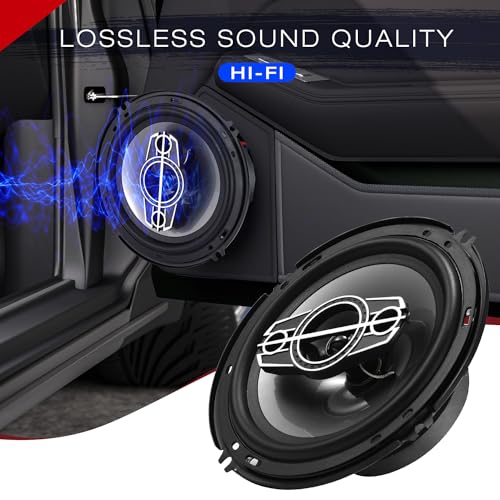 Suacopzar 6" 4-Way Dome Tweeters Coaxial Car Speakers, 350 Watts Car Audio Speakers with PEI Dome Tweeters, 4 Ohm Vehicle Coaxial Speaker for Universal Car Stereo Speaker Replacement (Pair) - Image 5