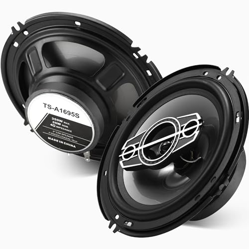 Suacopzar 6" 4-Way Dome Tweeters Coaxial Car Speakers, 350 Watts Car Audio Speakers with PEI Dome Tweeters, 4 Ohm Vehicle Coaxial Speaker for Universal Car Stereo Speaker Replacement (Pair) - Image 1