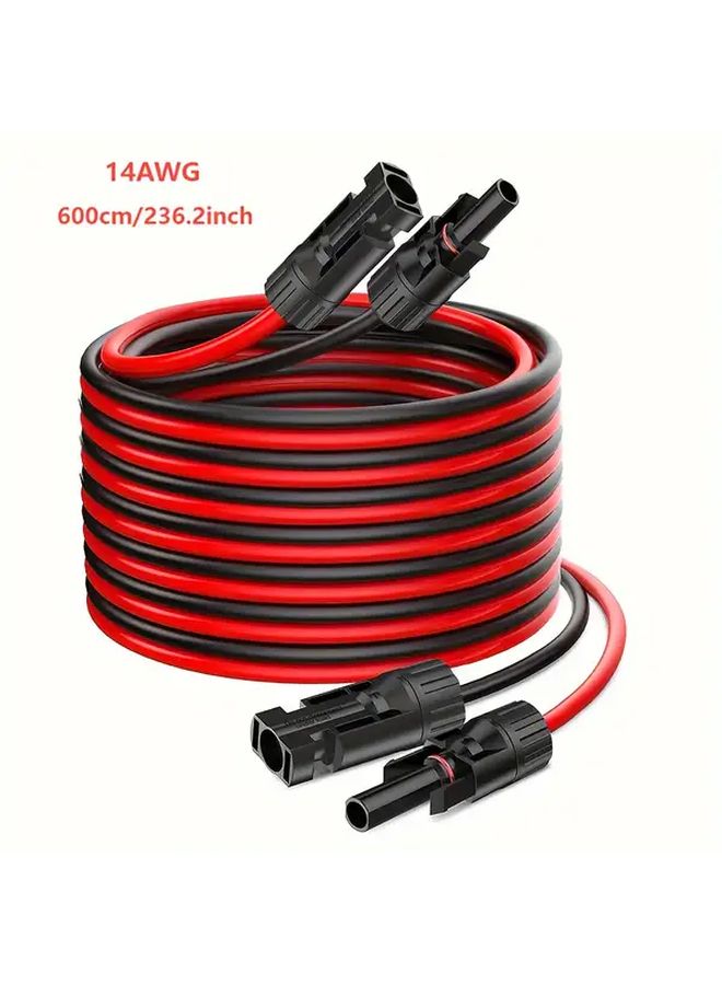 14AWG MC4 Male to Female Extension Cable 20ft Heavy Duty High Temperature Resistant - Image 1