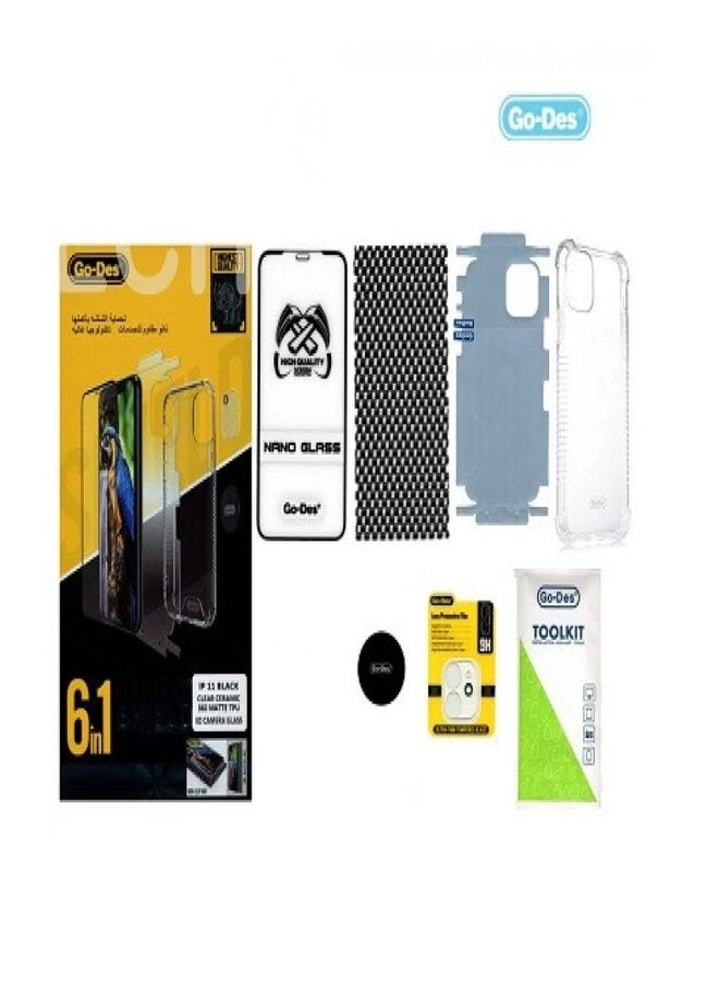 جو-ديز .درع كامل للجسم 6 في 1 لهاتف آيفون 12 برو ماكس أسود - Image 2