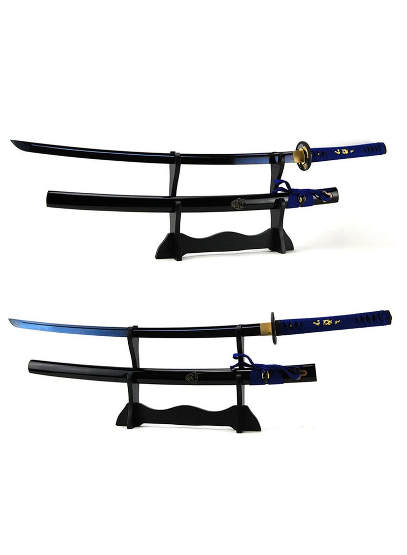 2 Layer Wooden Mount Samurai Sword Katana Holder Stand Display Hanger Bracket for Katana Tanto Flutes Retro Home Decoration Crafts Durable Elegant Design - Image 3