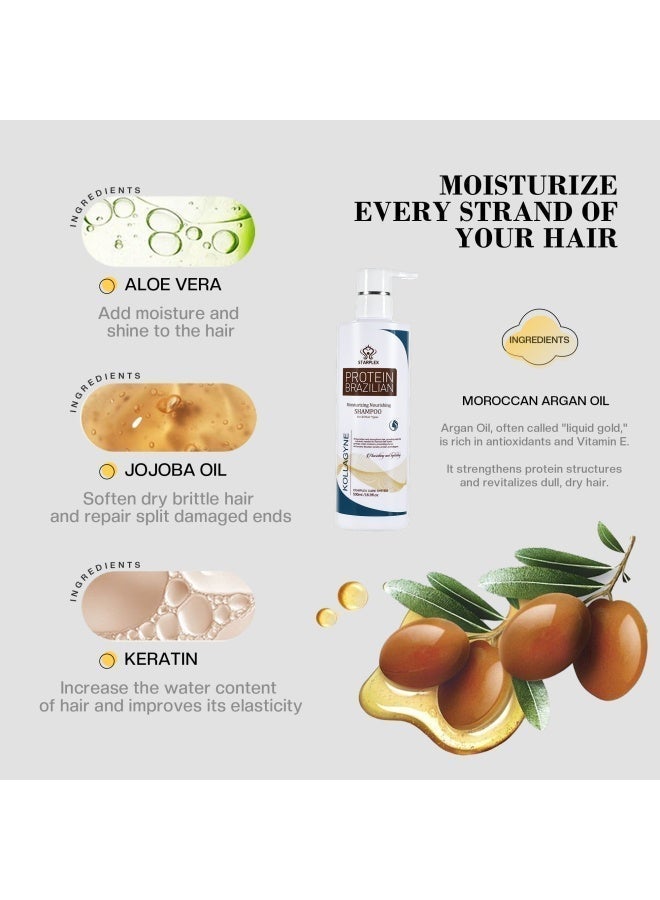 STARPLEX Collagen Strengthening & Volumizing Brazilian Protein Shampoo for Women 500ml | Kollagyn Complex for Stronger & Fuller Hair | Salon Professional All Hair Types - Image 5