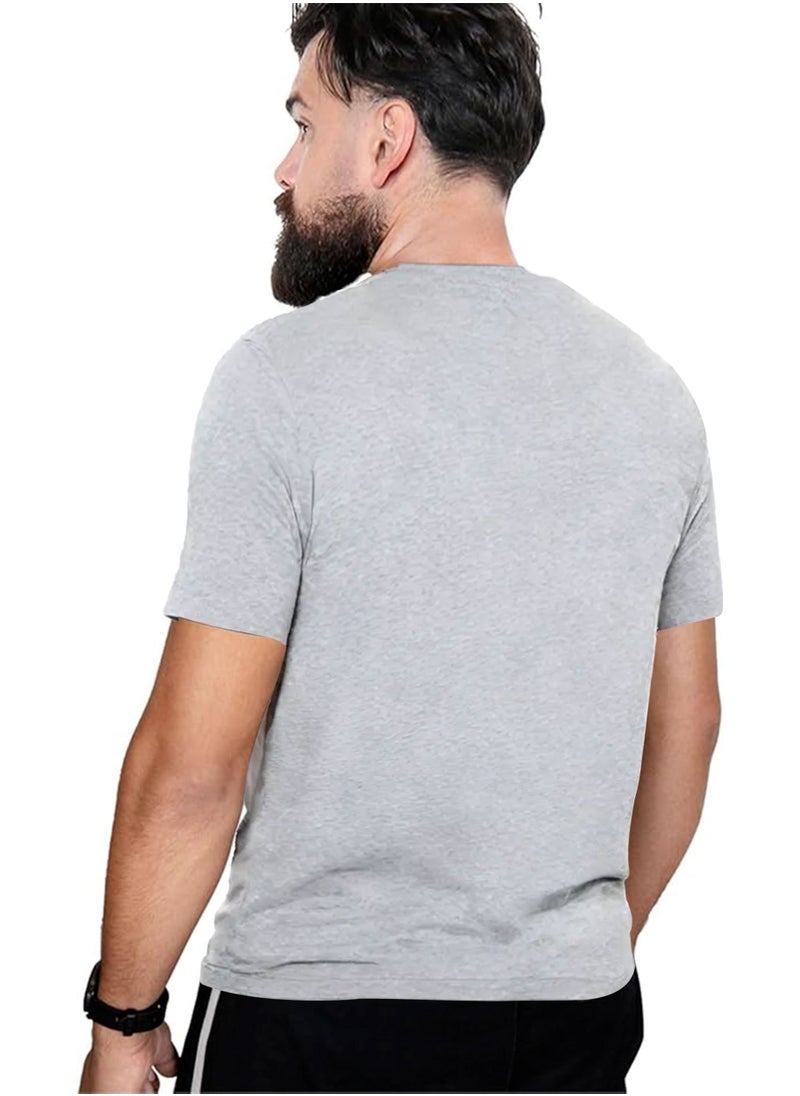 Selecta Now Mens T Shirt 100% Combed Cotton Contrast Panelled Soft Comfortable Grey T Shirt Top & Tees For Mens  - Image 2