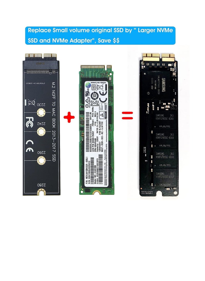 Generic M.2 NVMe SSD to 12+16 Pin Upgrade Adapter for MacBook Air (2013-2017) A1465 A1466 and Mac Pro (Late 2013-2015) (EPL-404HS-5pcs)  - Image 5