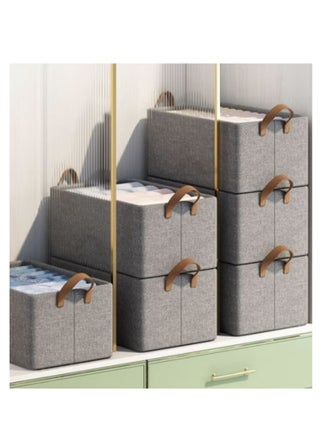 6PCS Large Foldable Closet Storage Organizer Clothes Storage and Organization Box Closet Storage Box with Carrying Handles Thickened Steel Frame Toy Organizer Box for Clothes Wardrobe Home Bedroom - pzsku/Z6D26AB564A8206B1AAF2Z/45/_/1728302291/b8df4881-b9c9-42a5-9ff3-a89d91bc35b3