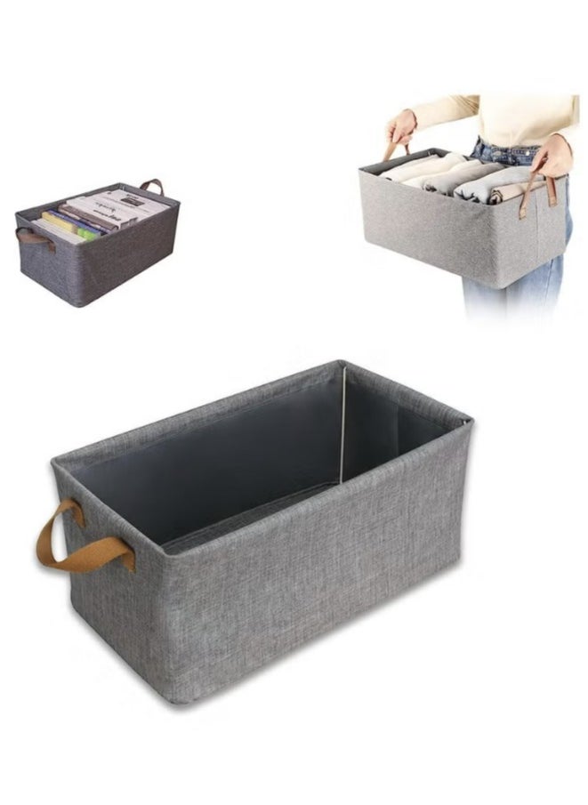 6PCS Large Foldable Closet Storage Organizer Clothes Storage and Organization Box Closet Storage Box with Carrying Handles Thickened Steel Frame Toy Organizer Box for Clothes Wardrobe Home Bedroom