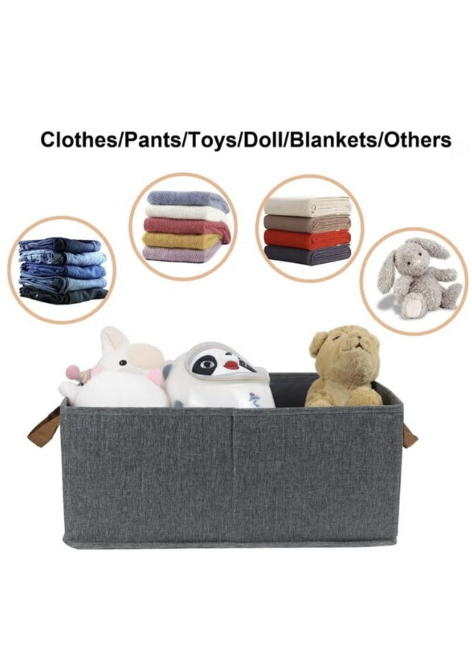 6PCS Large Foldable Closet Storage Organizer Clothes Storage and Organization Box Closet Storage Box with Carrying Handles Thickened Steel Frame Toy Organizer Box for Clothes Wardrobe Home Bedroom