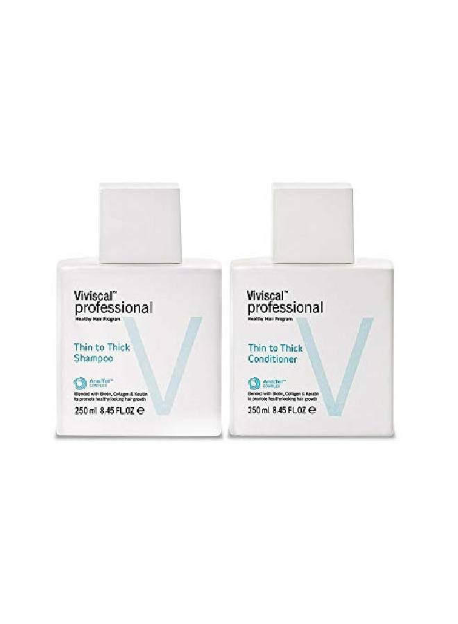 Viviscal شامبو وبلسم احترافي للشعر الرقيق والكثيف 8.45 أونصة سائلة لكل منهما - Image 1