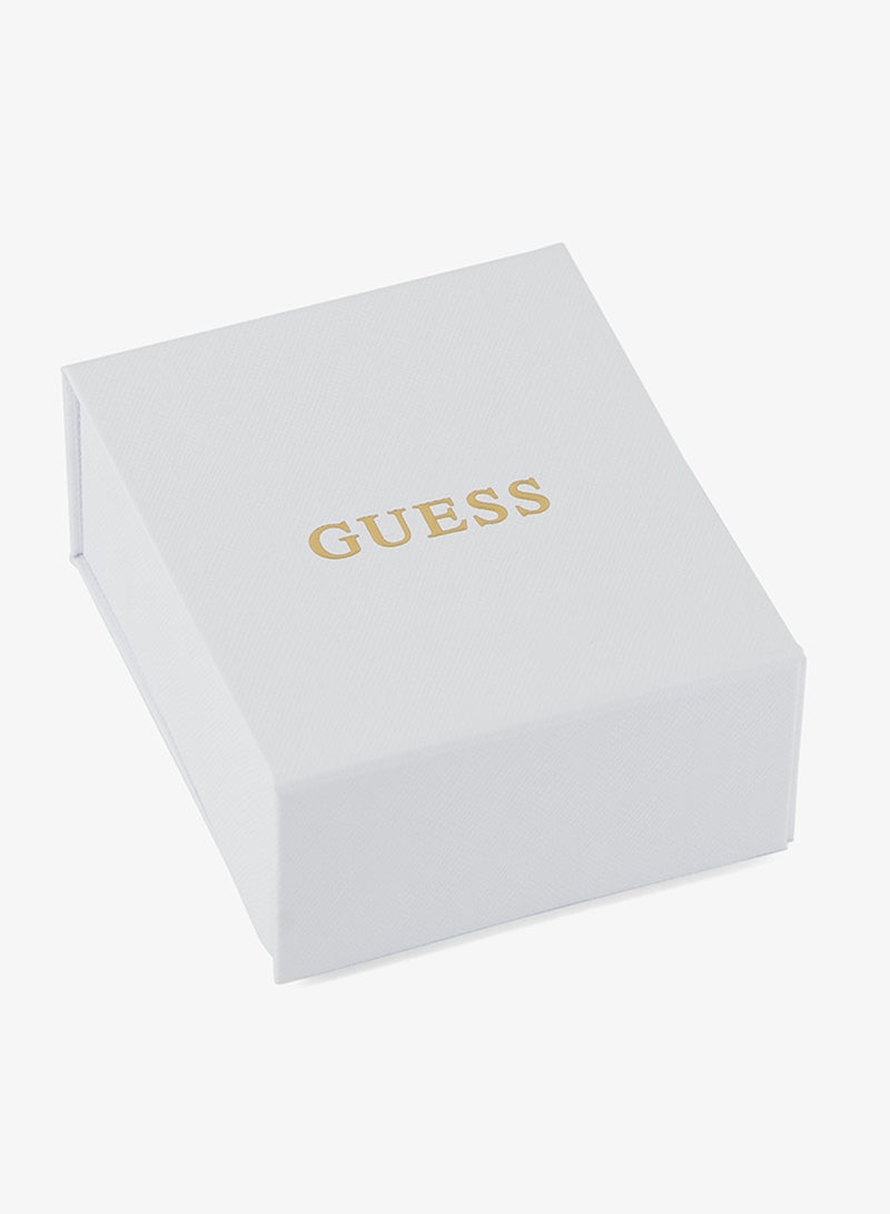 GUESS Tiny Pearly Logo Earrings - Image 3