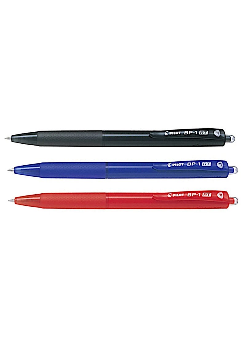 PILOT Set of 3 Pilot Ballpoint Pens Fine tip - Blue - Black & Red  - Image 2