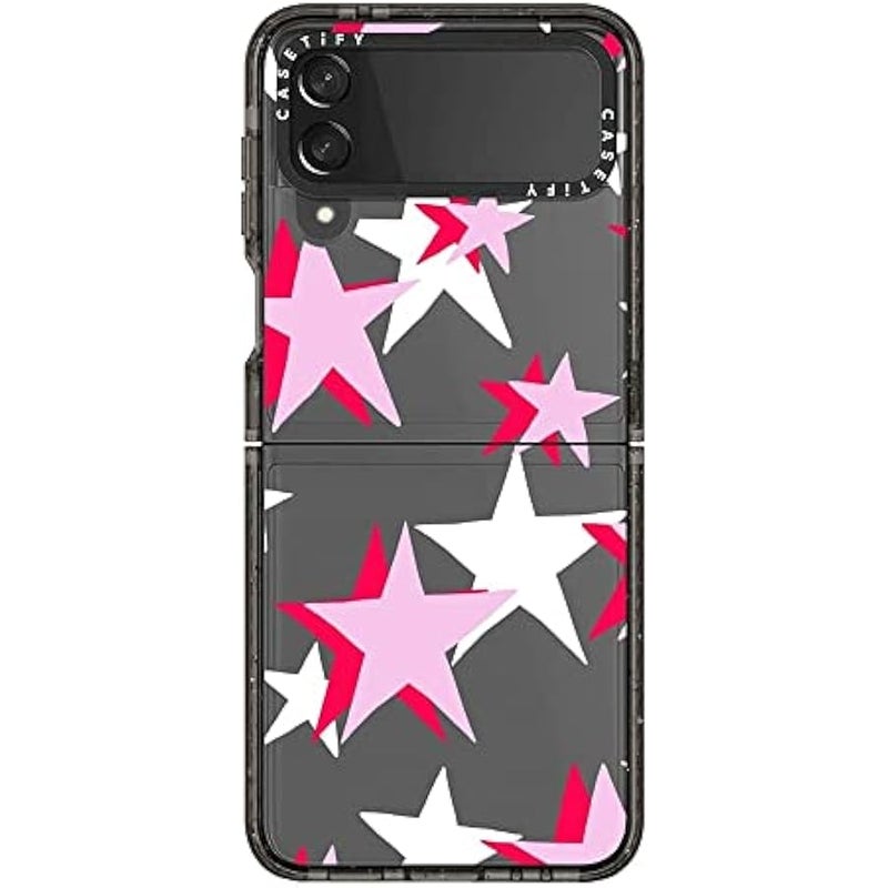 Casetify Impact Case for Galaxy Z Flip 4 - Triple Stars - Clear Black - Image 4