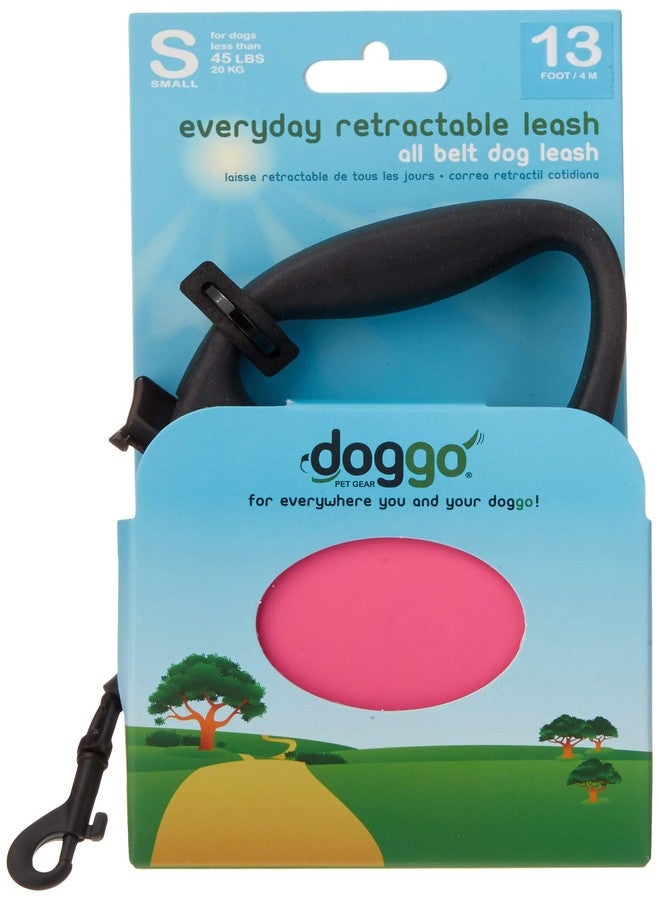 جو دوج طوق قابل للسحب من goDog Doggo للاستخدام اليومي، طوله 4 أمتار، مقاس صغير، لون وردي - Image 2