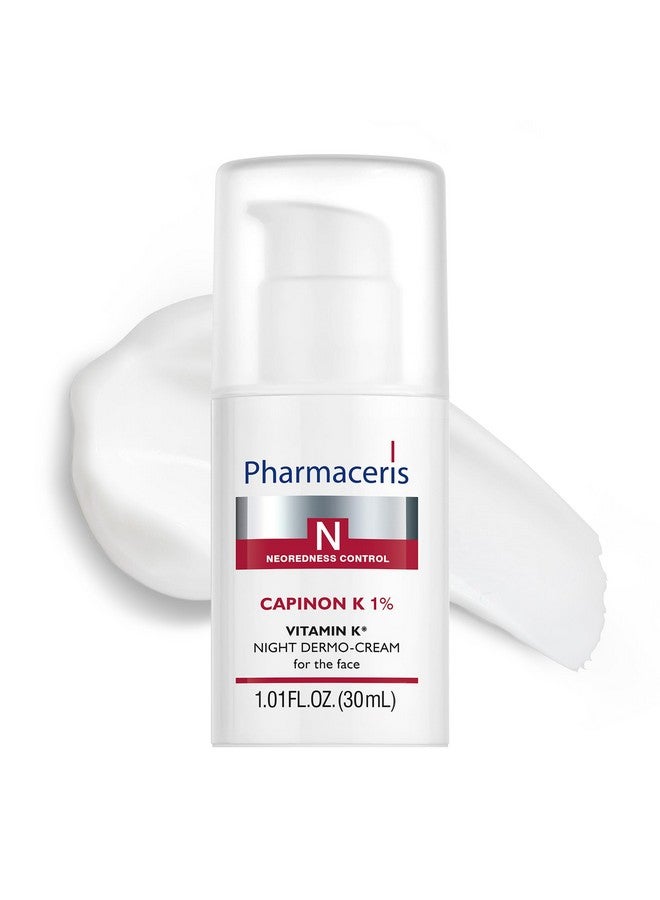 Pharmaceris Pharmaceris CAPINON K 1% Vitamin K Night Dermo-Cream, Soothes & Balances Skin Tone, Reduces the Appearance of Redness, Night Moisturizer For Sensitive & Redness-Prone Skin, 1.01 fl oz  - Image 1