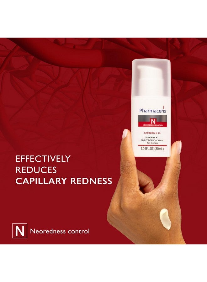 Pharmaceris Pharmaceris CAPINON K 1% Vitamin K Night Dermo-Cream, Soothes & Balances Skin Tone, Reduces the Appearance of Redness, Night Moisturizer For Sensitive & Redness-Prone Skin, 1.01 fl oz  - Image 3