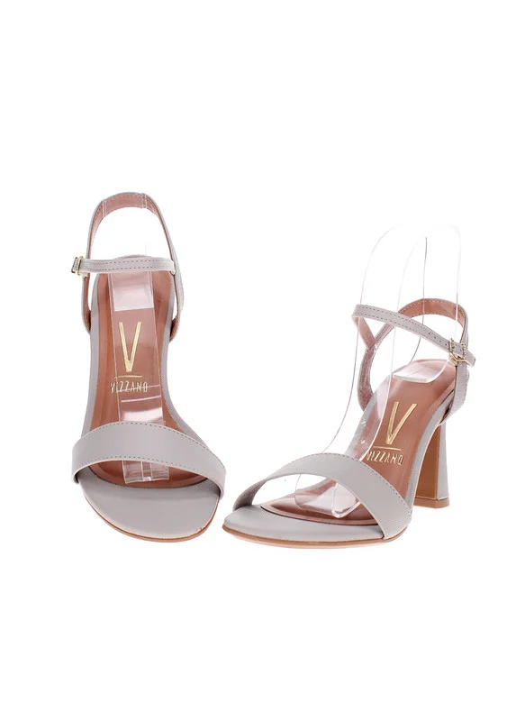 فيزانو Vizzano Ladies High Heel Sandals Grey | Made In Brazil