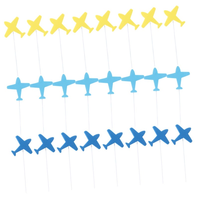 45pcs Airplane Cake Toppers Cartoon Birthday Cake Decorations For Kids Party - Image 2