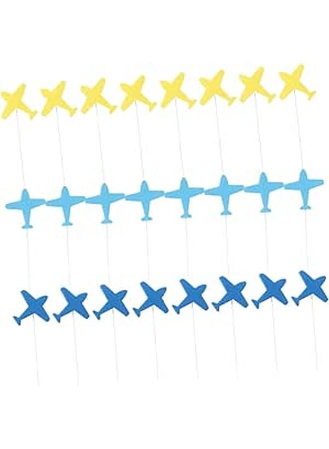 45pcs Airplane Cake Toppers Cartoon Birthday Cake Decorations For Kids Party - Image 1