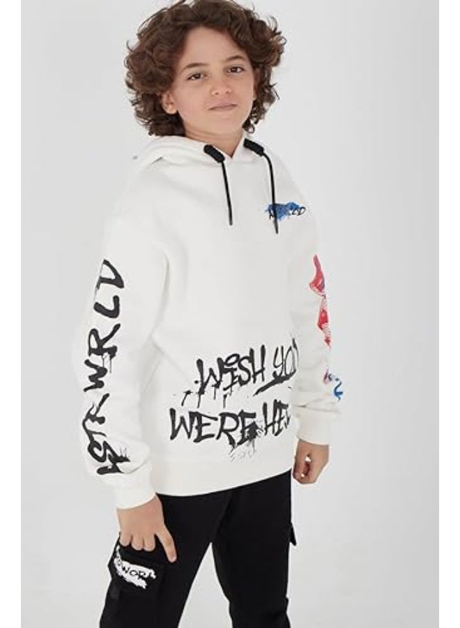 Boys' Melton set with WORLD print. Practical and comfortable design for sports and outdoor activities. Durable and high-quality material. Code 201 - Image 2