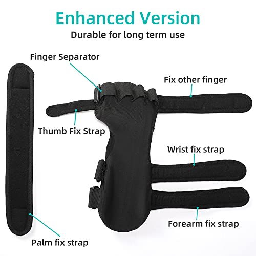 Fanwer Stroke Resting Hand Splint - Night Immobilizer Wrist Finger Brace for Flexion Contractures, Functional 5 Finger Stabilizer Wrap - for Muscle Atrophy Rehab, Arthritis, Tendonitis (Left, Large) - Image 5