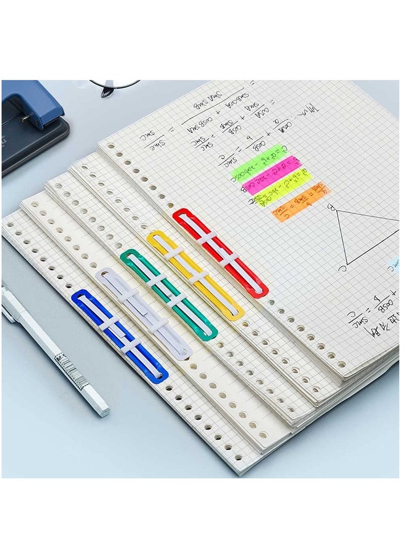 Colorful Double Hole Binding Clips 45 Pcs Durable Plastic Fasteners for Document Filing and Organization - Image 4
