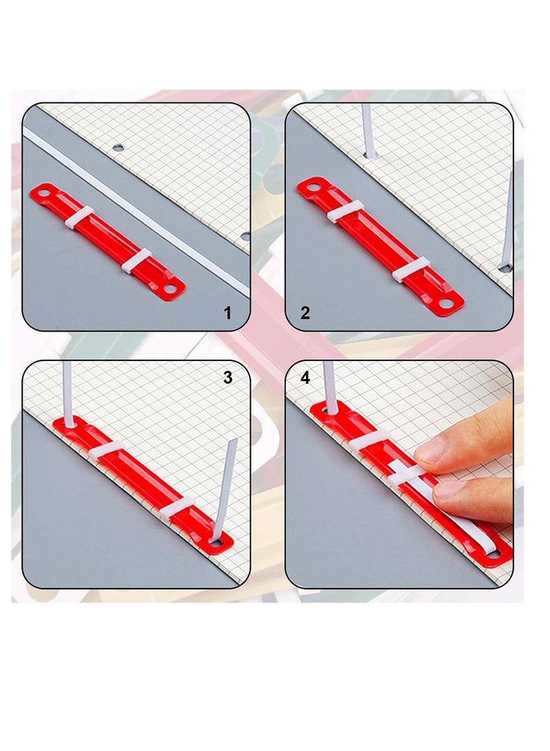 Colorful Double Hole Binding Clips 45 Pcs Durable Plastic Fasteners for Document Filing and Organization - Image 3
